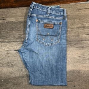 Wrangler Blue Retro Slim Staight Fit Jeans 34x32